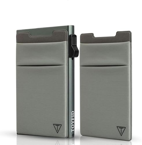 TOYFID Minimalistische Brieftasche-RFID-Schutz-Kartenhalter-Pop up Geldbörse-Schlankes Kreditkartenetui mit Münzfach TOYFID Minimalistische Brieftasche-RFID-Schutz-Kartenhalter-Pop up Geldbörse-Schlankes Kreditkartenetui mit Münzfach von TOYFID
