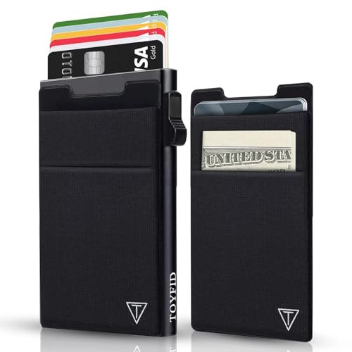 TOYFID Minimalistische Brieftasche-RFID-Schutz-Kartenhalter-Pop up Geldbörse-Schlankes Kreditkartenetui mit Münzfach TOYFID Minimalistische Brieftasche-RFID-Schutz-Kartenhalter-Pop up Geldbörse-Schlankes Kreditkartenetui mit Münzfach von TOYFID