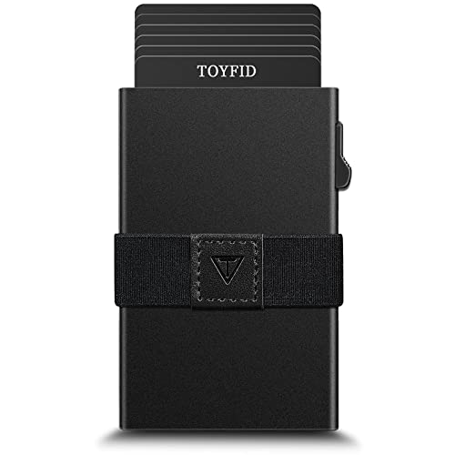 TOYFID RFID Card Holder Pop Up Minimalist Wallet for Men Women RFID Blocking Protection Metal Aluminum Slim Credit Card Case von TOYFID