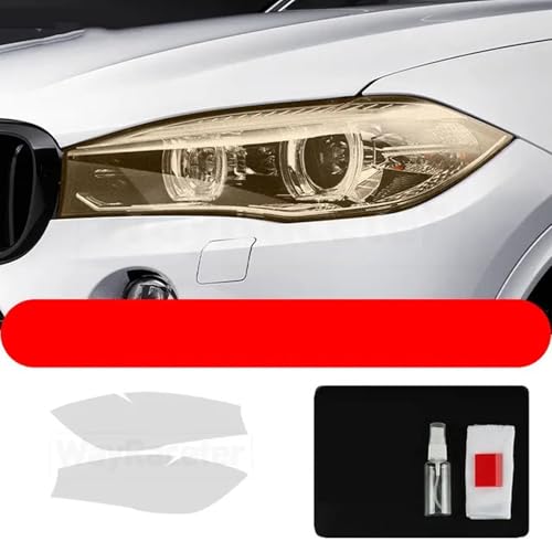 TQABADQ 2 Stück Auto Scheinwerfer Schutzfolie Transparent Rauch Schwarz TPU Aufkleber, Für BMW X5 F15 X5M F85 M Auto Zubehör von TQABADQ