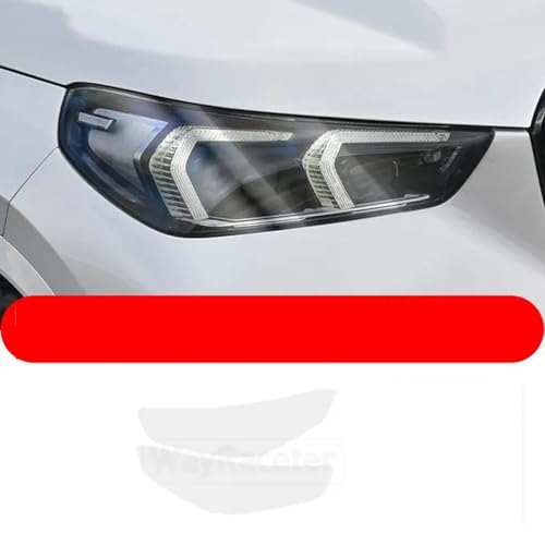 TQABADQ 2 Stück Auto Scheinwerfer Schutzfolie Transparent Rauch Schwarz TPU Aufkleber, für BMW X1 U11 U12 iX1 2022 2023 2024 Zubehör von TQABADQ