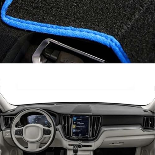 TQABADQ Auto Armaturenbrett Abdeckung Matte Sonnenschutz Dashmat Pad Instrument Protect Teppich, für Volvo XC60 2018 2019 2020 LHD RHD von TQABADQ