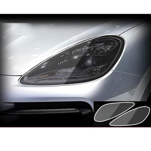 TQABADQ Auto Exterieur transparent Lack Schutzfolie TPU Scheinwerfer Schutzfolie, für Porsche Cayenne 2019-2023 Autozubehör von TQABADQ