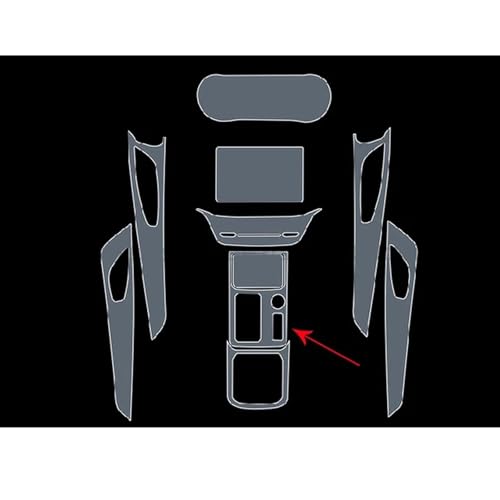 TQABADQ Auto Interieur Piano Board Schutzfolie TPU transparent Selbstklebende Lackfolie, für Jietu X90 2020-2023 von TQABADQ