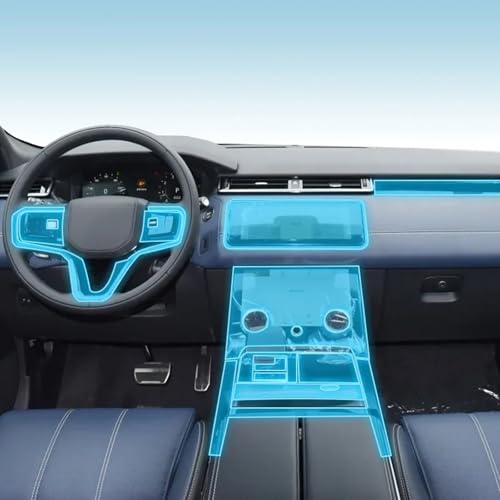 TQABADQ Auto Interieur Piano Board Schutzfolie TPU transparent Selbstklebende Lackfolie, für Range Rover Velar 2022-2024 von TQABADQ