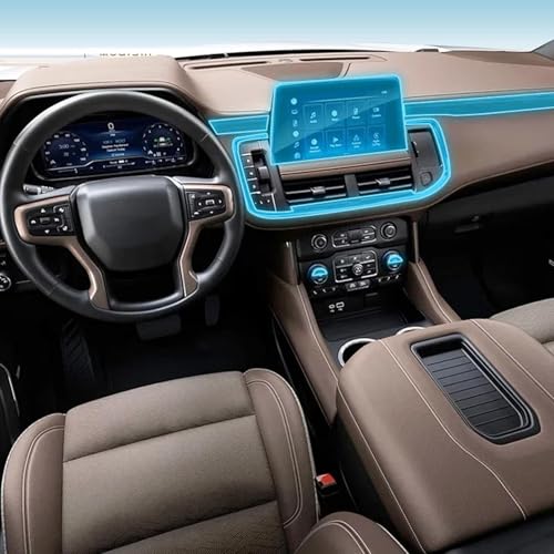 TQABADQ Auto Interieur Piano Board Schutzfolie TPU transparente Selbstklebende Folie, für Chevrolet Tahoe 2023-24 Autozubehör von TQABADQ