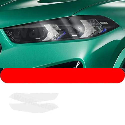 TQABADQ Auto Scheinwerfer Schutzfolie Transparent Rauchschwarz TPU Aufkleber, Für BMW X5 G05 2024 Facelift M Performance Zubehör von TQABADQ