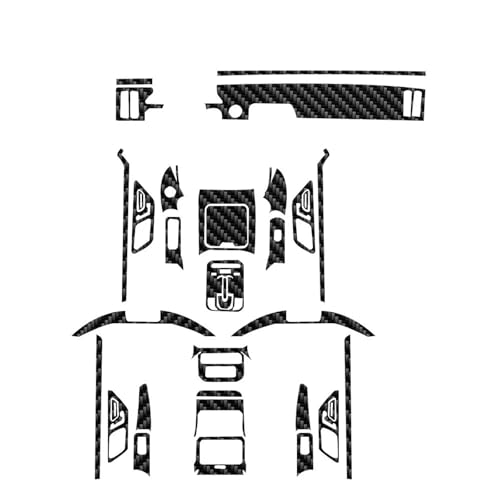 TQABADQ PET 5D Kohlefaserfolie Autoinnenraum Mittelkonsolenfolie, für Mercedes Benz W222 Klasse-S 2021-2023 Autozubehör von TQABADQ