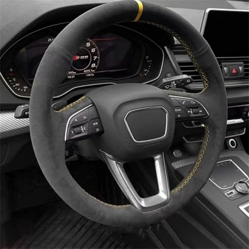 TQABADQ Personnalisation Couture à la Main Housse de Volant de Voiture en daim, Pour Audi Q3 2018-2019 Q5 (FY) 2017-2019 Q7 (4M) 2015-2019 Q8 von TQABADQ