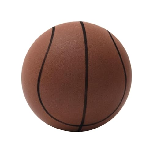 TQEBWUS 24 cm Leiser Basketball - Schaumstoff-Basketball - Leiser Indoor-Basketball, Schaumball Mit Netztasche, Schaumstoff-Basketball Den Innenbereich - Geräuschloser Basketball-Indoor-Trainingsball von TQEBWUS