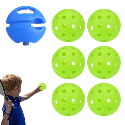 TQEBWUS Balltrainerball, Match Buddy Ball,Praktischer Rebound-Übungsball | Professionelle Balltrainingshilfen, praktischer Rebound-Übungsball mit 40 Löchern, gut sichtbar für Erwachsene, Kinder von TQEBWUS