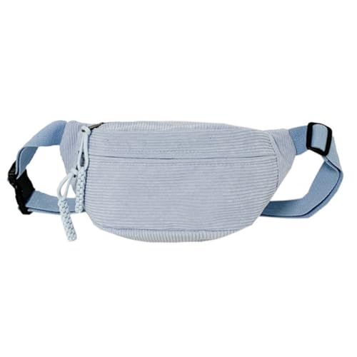 TQUXNGA Modische Cord-Hüfttasche für Damen, stilvolle und praktische Bauchtasche, Brusttaschen für Freizeitausflüge, blau von TQUXNGA