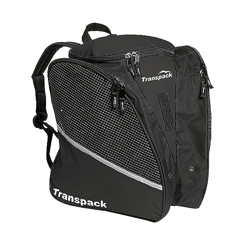 TRANSPACK Rucksack für Erwachsene, wasserabweisend, robust, leicht, 33 l, für Schlittschuhe, Helm und Ausrüstung, Schwarz von TRANSPACK