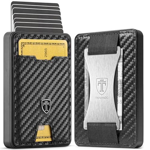TRAVANDO SWYPE Schlanke Geldbörse für Herren mit Geldklammer – Metall Herren Geldbörse – RFID-blockierender Kreditkartenhalter für Männer – Minimalistische Vordertasche Geldbörse – Dünne und kompakte TRAVANDO SWYPE Schlanke Geldbörse für Herren mit Geldklammer – Metall Herren Geldbörse – RFID-blockierender Kreditkartenhalter für Männer – Minimalistische Vordertasche Geldbörse – Dünne und kompakte von TRAVANDO
