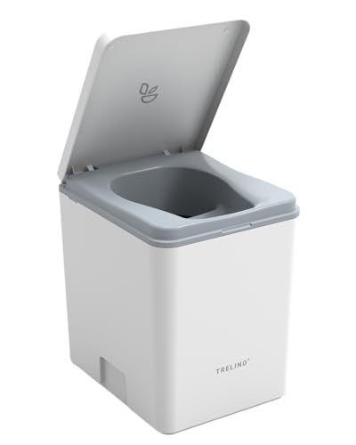 TRELINO Trockentrenntoilette Evo - Mobile Toilette für Camping und Outdoor - Trenntoilette für Camper Van und Wohnmobil ohne Strom (Weiß L (33x39x43)) von TRELINO