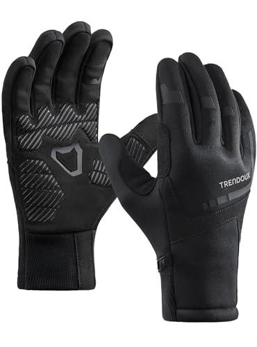TRENDOUX Fahrradhandschuhe Herren Damen, Winddichte Thermohandschuhe mit Elastischem Stoff Wander Schwarz M TRENDOUX Fahrradhandschuhe Herren Damen, Winddichte Thermohandschuhe mit Elastischem Stoff Wander Schwarz M von TRENDOUX