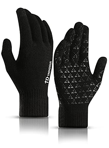 Handschuhe, Touchscreen Reithandschuhe Outdoor Herren Damen Thermo Winter Laufhandschuhe Warme Winddichte Anti-Rutsch Full Finger für Laufen - Schwarz M Handschuhe, Touchscreen Reithandschuhe Outdoor Herren Damen Thermo Winter Laufhandschuhe Warme Winddichte Anti-Rutsch Full Finger für Laufen - Schwarz M von TRENDOUX