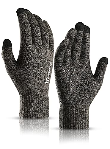 TRENDOUX Thermo Handschuhe Herren, Handschuhe Damen Outdoor Reithandschuhe Rutschfester Griff Elastische Manschette Warm Gefüttert Dehnbares Material Thermohandschuhe, Winterhandschuhe - Grau L TRENDOUX Thermo Handschuhe Herren, Handschuhe Damen Outdoor Reithandschuhe Rutschfester Griff Elastische Manschette Warm Gefüttert Dehnbares Material Thermohandschuhe, Winterhandschuhe - Grau L von TRENDOUX