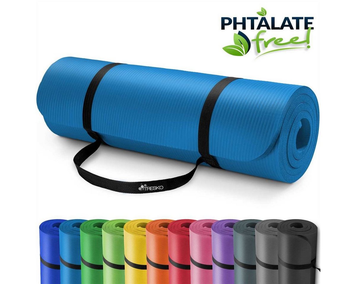TRESKO Gymnastikmatte, Yogamatte Gymnastikmatte rutschfest Fitnessmatte TRESKO Gymnastikmatte, Yogamatte Gymnastikmatte rutschfest Fitnessmatte von TRESKO