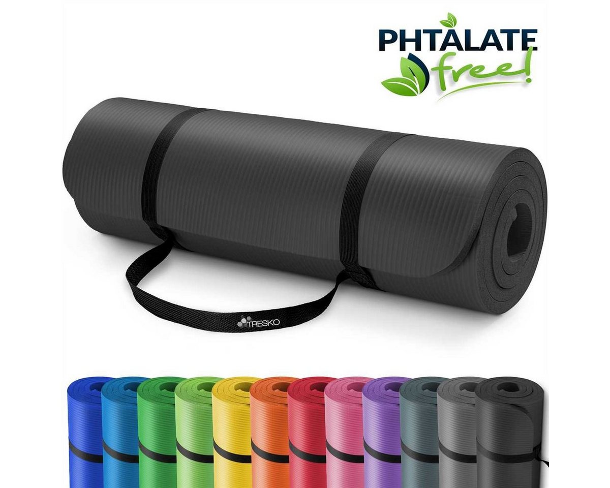 TRESKO Gymnastikmatte, Yogamatte Gymnastikmatte rutschfest Fitnessmatte TRESKO Gymnastikmatte, Yogamatte Gymnastikmatte rutschfest Fitnessmatte von TRESKO