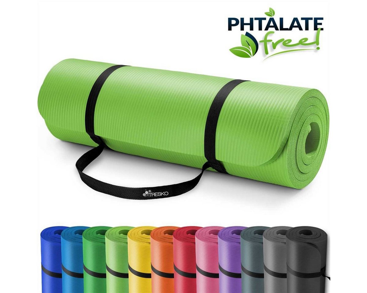 TRESKO Gymnastikmatte, Yogamatte Gymnastikmatte rutschfest Fitnessmatte TRESKO Gymnastikmatte, Yogamatte Gymnastikmatte rutschfest Fitnessmatte von TRESKO
