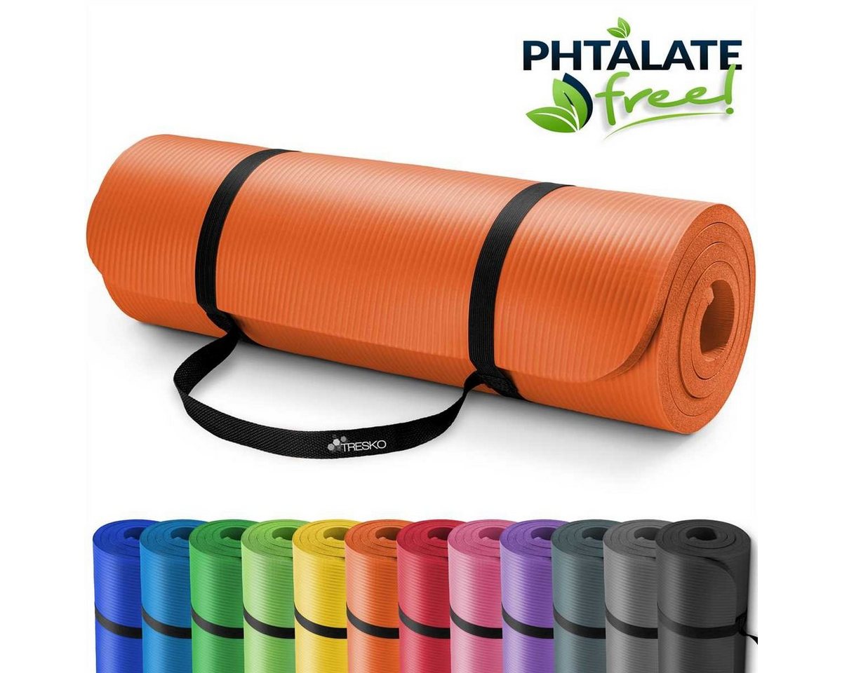 TRESKO Gymnastikmatte, Yogamatte Gymnastikmatte rutschfest Fitnessmatte TRESKO Gymnastikmatte, Yogamatte Gymnastikmatte rutschfest Fitnessmatte von TRESKO