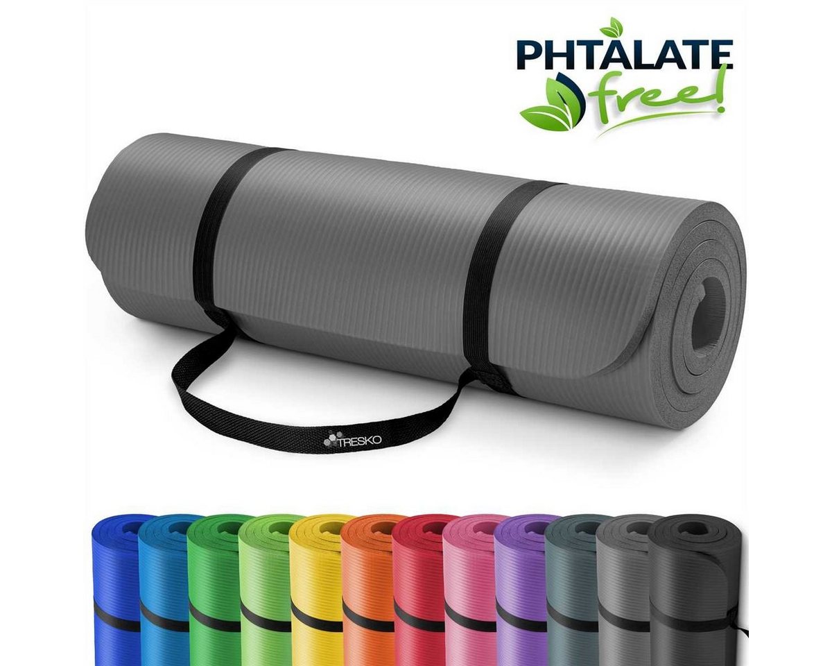 TRESKO Gymnastikmatte, Yogamatte Gymnastikmatte rutschfest Fitnessmatte TRESKO Gymnastikmatte, Yogamatte Gymnastikmatte rutschfest Fitnessmatte von TRESKO