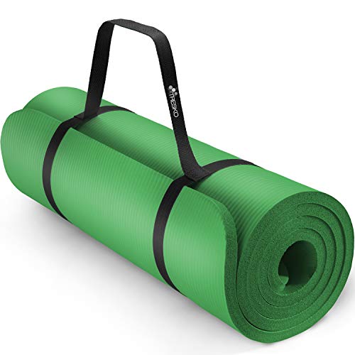 TRESKO Yogamatte Phthalatfrei - Gymnastikmatte rutschfest, Pilatesmatte Fitnessmatte mit Tragegurt, 185 x 60 x 1,0 cm TRESKO Yogamatte Phthalatfrei - Gymnastikmatte rutschfest, Pilatesmatte Fitnessmatte mit Tragegurt, 185 x 60 x 1,0 cm von TRESKO