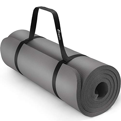 TRESKO Yogamatte Phthalatfrei - Gymnastikmatte rutschfest, Pilatesmatte Fitnessmatte mit Tragegurt, 190 x 100 x 1,5 cm TRESKO Yogamatte Phthalatfrei - Gymnastikmatte rutschfest, Pilatesmatte Fitnessmatte mit Tragegurt, 190 x 100 x 1,5 cm von TRESKO