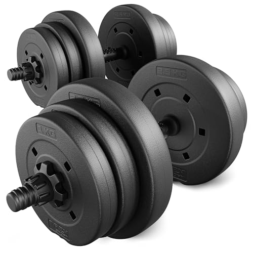 TREX SPORT Hanteln Set | Kurzhanteln 2er Set | 20kg 40kg Hantel Dumbbell Set - 20kg (2x10kg) von TREX SPORT