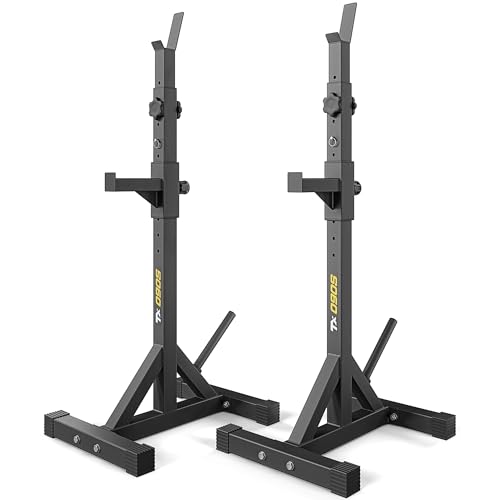 TREX SPORT TX-090S Squat Rack Hantelständer | Langhantelständer höhenverstellbar | Hantelablage bis 200 kg von TREX SPORT