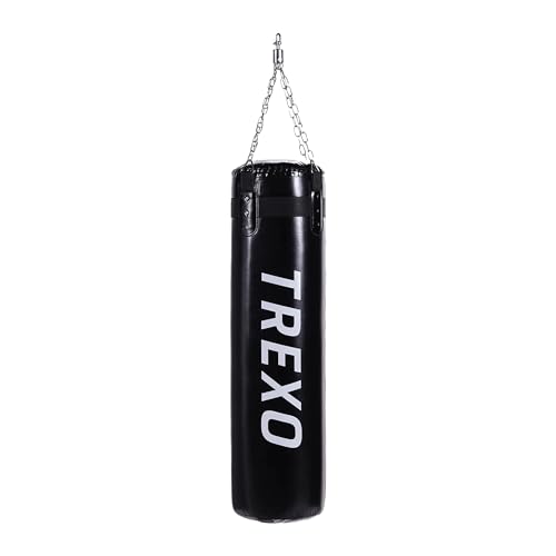 TREXO Boxsack 120 cm | Boxsack Hängend aus Strapazierfähiges PU-Leder | Abriebfeste Polsterung Garantiert | Box Sack Ideal für Boxbegeisterte, Fitness und Boxen Training TREXO Boxsack 120 cm | Boxsack Hängend aus Strapazierfähiges PU-Leder | Abriebfeste Polsterung Garantiert | Box Sack Ideal für Boxbegeisterte, Fitness und Boxen Training von TREXO