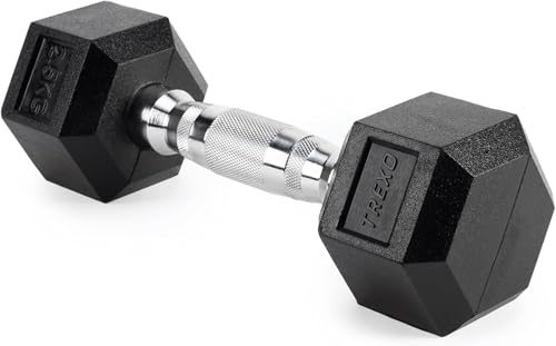 TREXO Hexagon Hanteln 2.5 kg Hex Kurzhanteln mit Durable Gummierte Gusseisen für Krafttraining mit Ergonomischen Verchromte Griff Gewichte Training Zuhause Hantel für Männer un Frauen TREXO Hexagon Hanteln 2.5 kg Hex Kurzhanteln mit Durable Gummierte Gusseisen für Krafttraining mit Ergonomischen Verchromte Griff Gewichte Training Zuhause Hantel für Männer un Frauen von TREXO