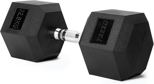 TREXO Hexagon Hanteln 32,5 kg Hex Kurzhanteln mit Durable Gummierte Gusseisen für Krafttraining mit Ergonomischen Verchromte Griff Gewichte Training Zuhause Hantel für Männer un Frauen TREXO Hexagon Hanteln 32,5 kg Hex Kurzhanteln mit Durable Gummierte Gusseisen für Krafttraining mit Ergonomischen Verchromte Griff Gewichte Training Zuhause Hantel für Männer un Frauen von TREXO