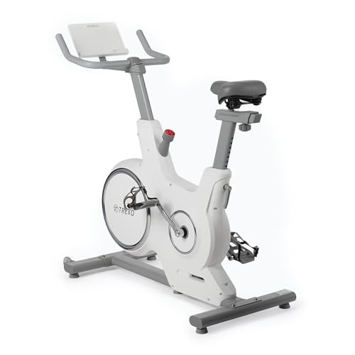 TREXO Stationärer Heimtrainer mit magnetischem Widerstandssystem, stabiler Konstruktion und 5kg Schwungrad Telefon- und Tablet-Halterung Weiß EB-500 TREXO Stationärer Heimtrainer mit magnetischem Widerstandssystem, stabiler Konstruktion und 5kg Schwungrad Telefon- und Tablet-Halterung Weiß EB-500 von TREXO