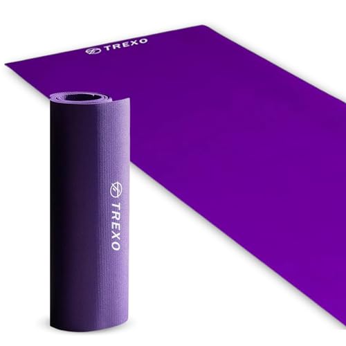 TREXO Strapazierfähige PVC-Yogamatte 61 x 183 cm 6 mm dick lila für Heimübungsverein Pilatesmatte Stretching Gymnastik YM-C01P TREXO Strapazierfähige PVC-Yogamatte 61 x 183 cm 6 mm dick lila für Heimübungsverein Pilatesmatte Stretching Gymnastik YM-C01P von TREXO