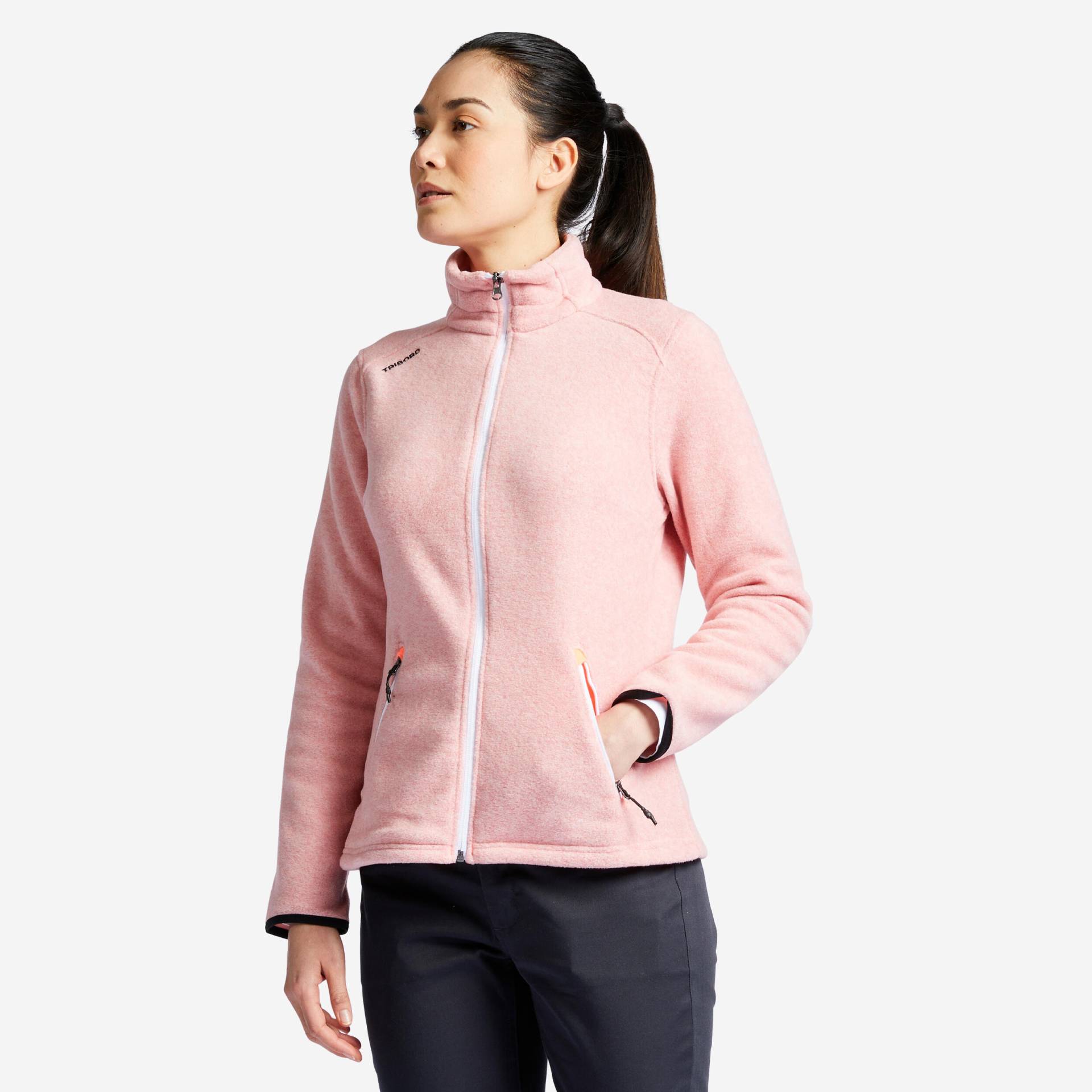 Fleecejacke Damen warm Segeln - Sailing 100 hellrosa von TRIBORD