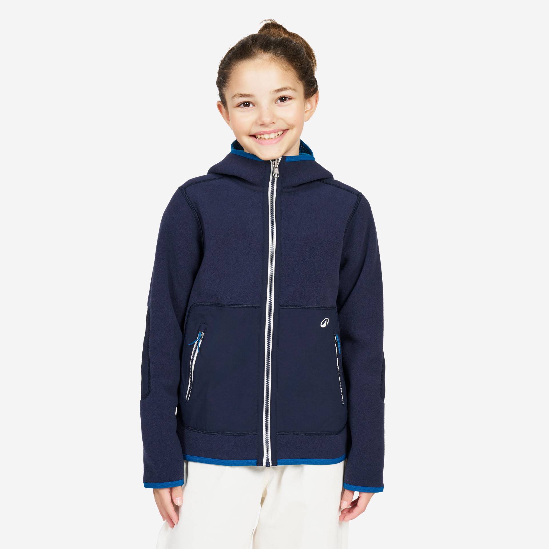 Fleecejacke Segeln Kinder warm wendbar 500 marineblau/blau Fleecejacke Segeln Kinder warm wendbar 500 marineblau/blau von TRIBORD