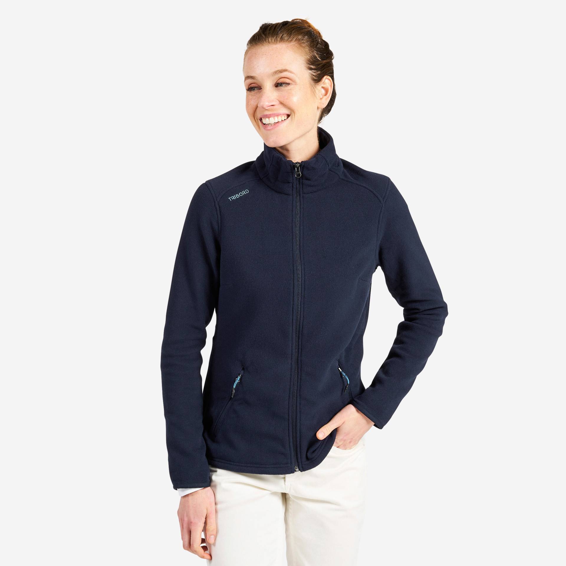 Fleecejacke Damen warm Segeln - Sailing 100 marineblau von TRIBORD