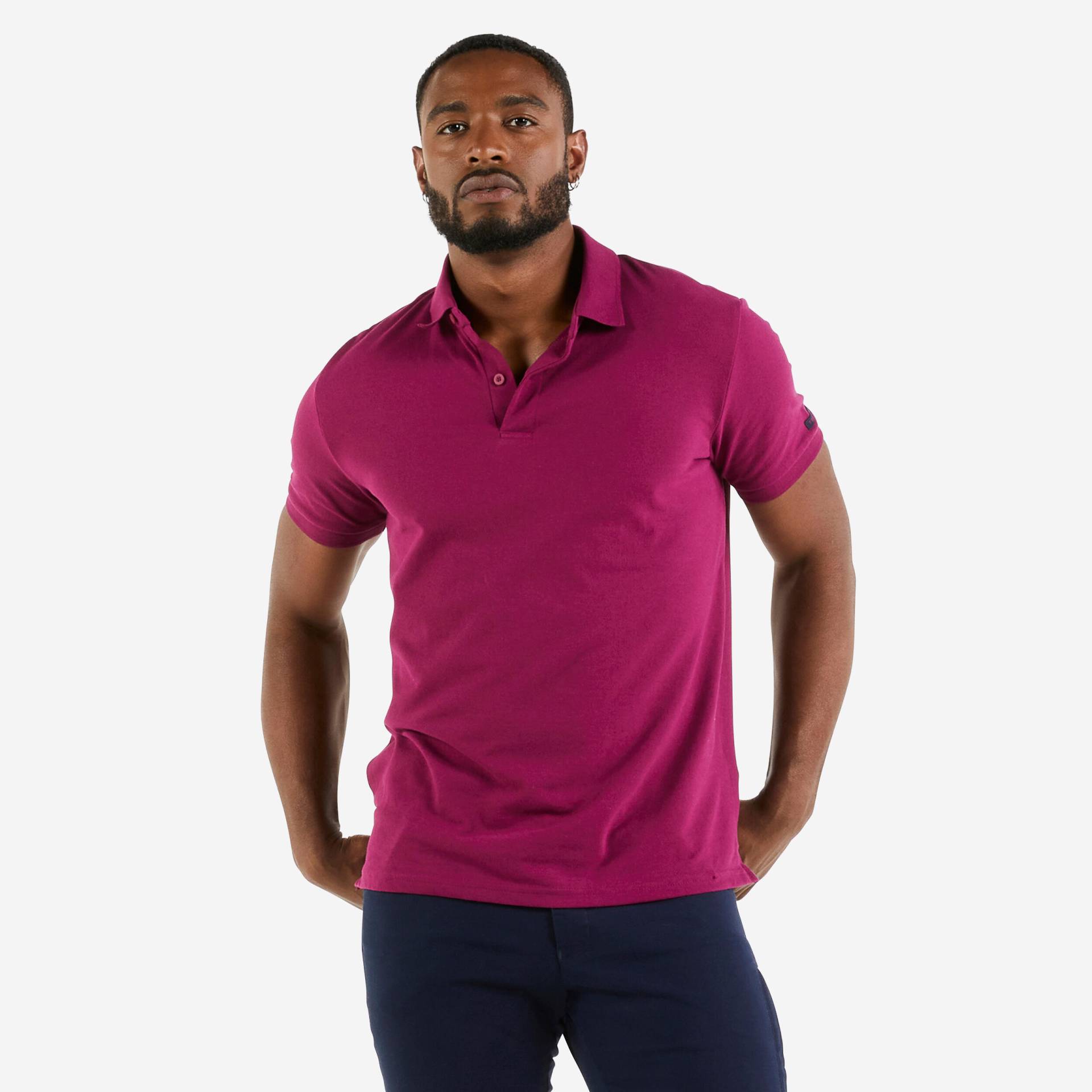 Poloshirt Segeln Herren 100 violett von TRIBORD