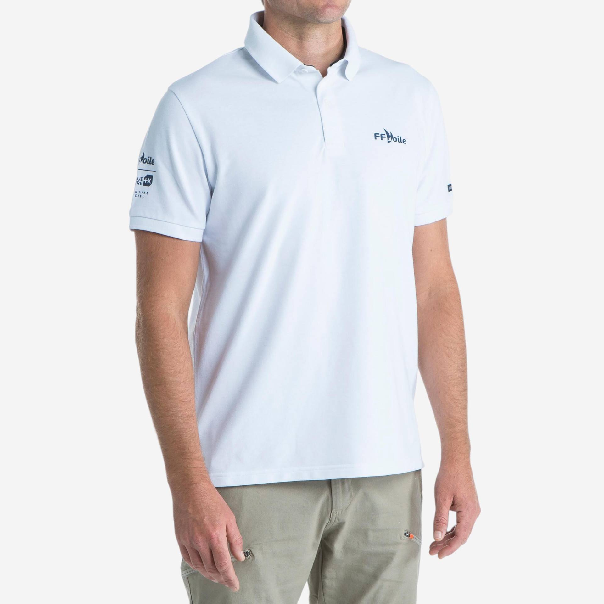 Poloshirt Segeln Herren 100 blau von TRIBORD