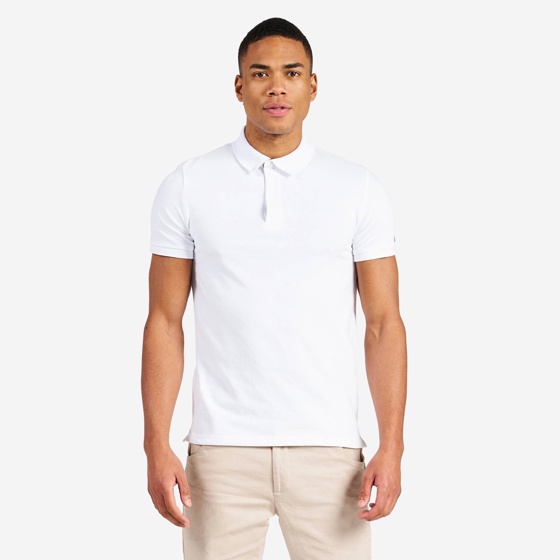 Poloshirt Segeln Herren kurzarm - 100 weiss von TRIBORD