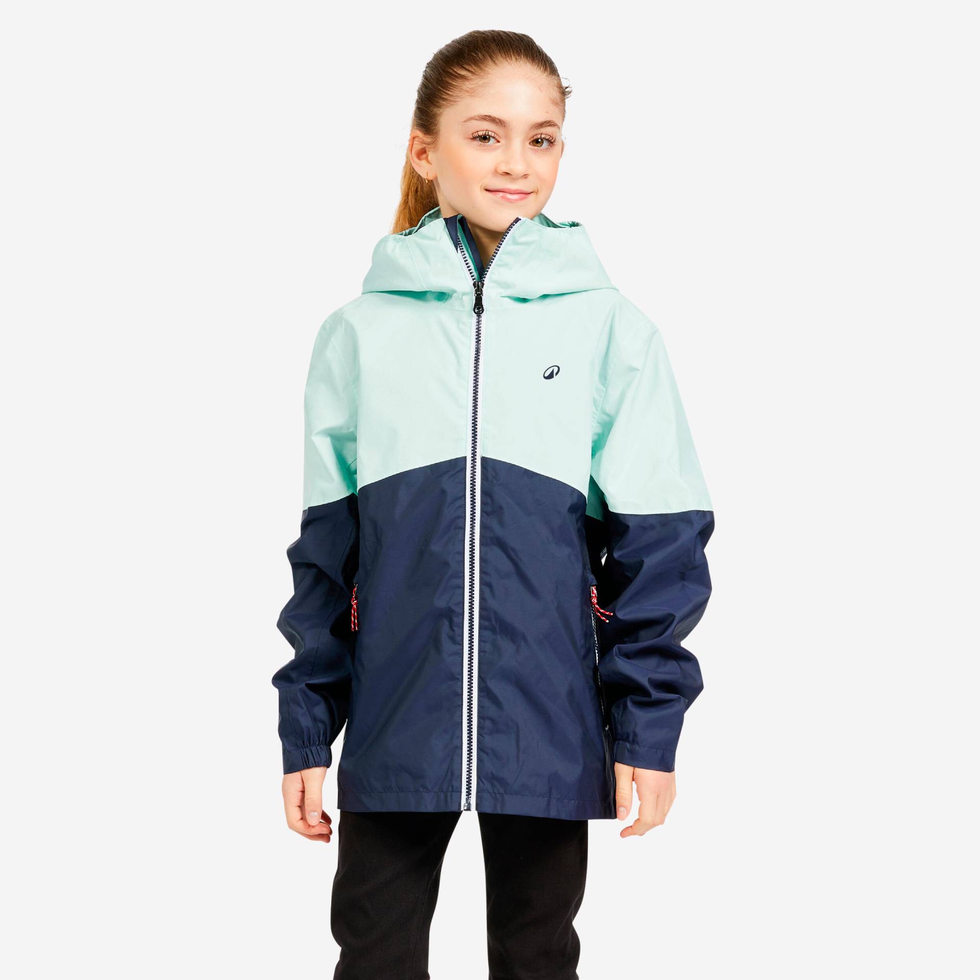 Regenjacke Kinder wasserdicht Segeln 100 blau/hellgrün Regenjacke Kinder wasserdicht Segeln 100 blau/hellgrün von TRIBORD
