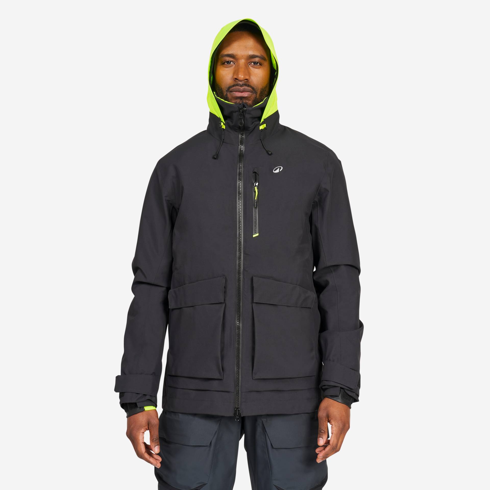 Regenjacke Segeljacke Herren wasserdicht winddicht 500 schwarz/neongelb Regenjacke Segeljacke Herren wasserdicht winddicht 500 schwarz/neongelb von TRIBORD