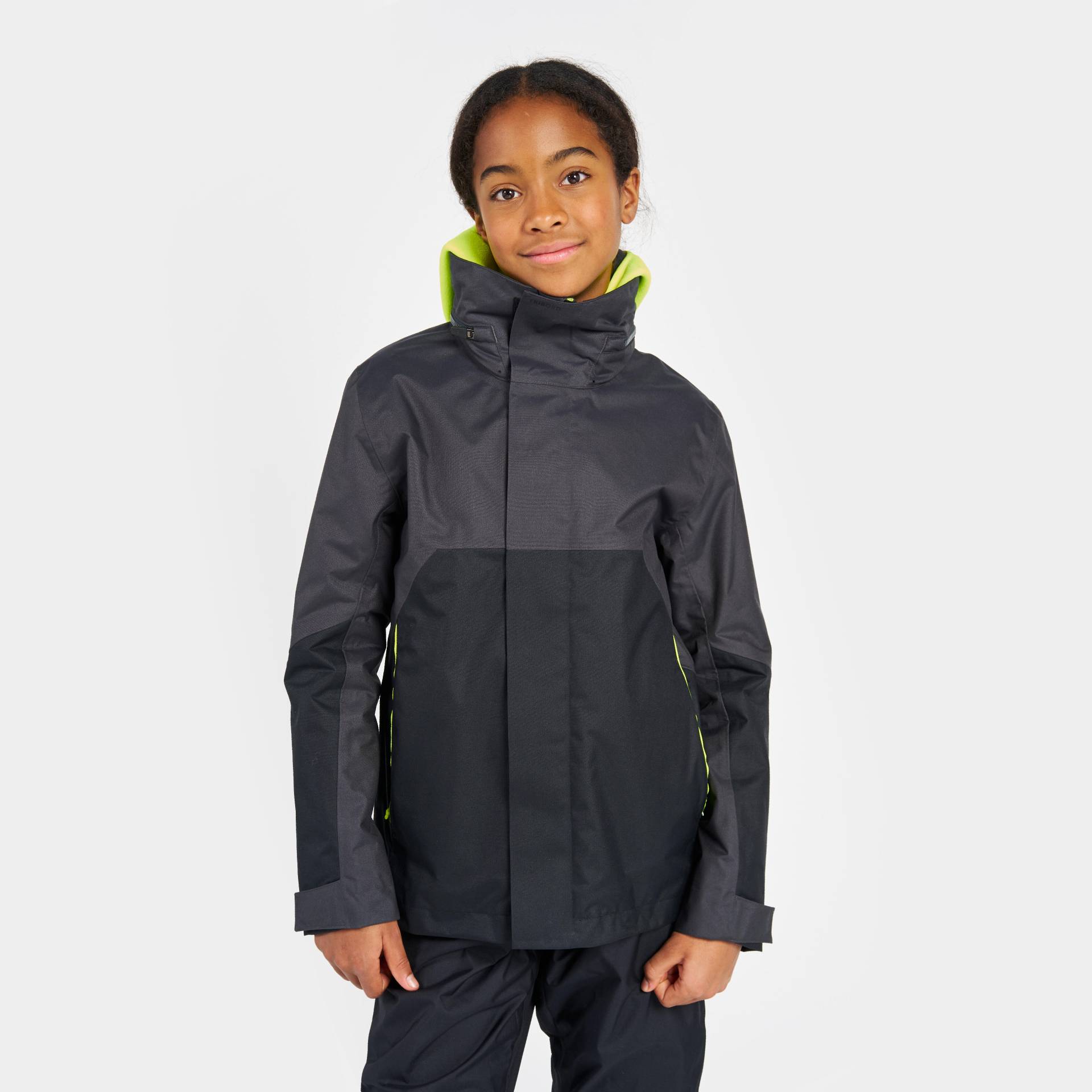 Regenjacke Segeljacke Kinder wasserdicht winddicht - Sailing 300 dunkelgrau von TRIBORD