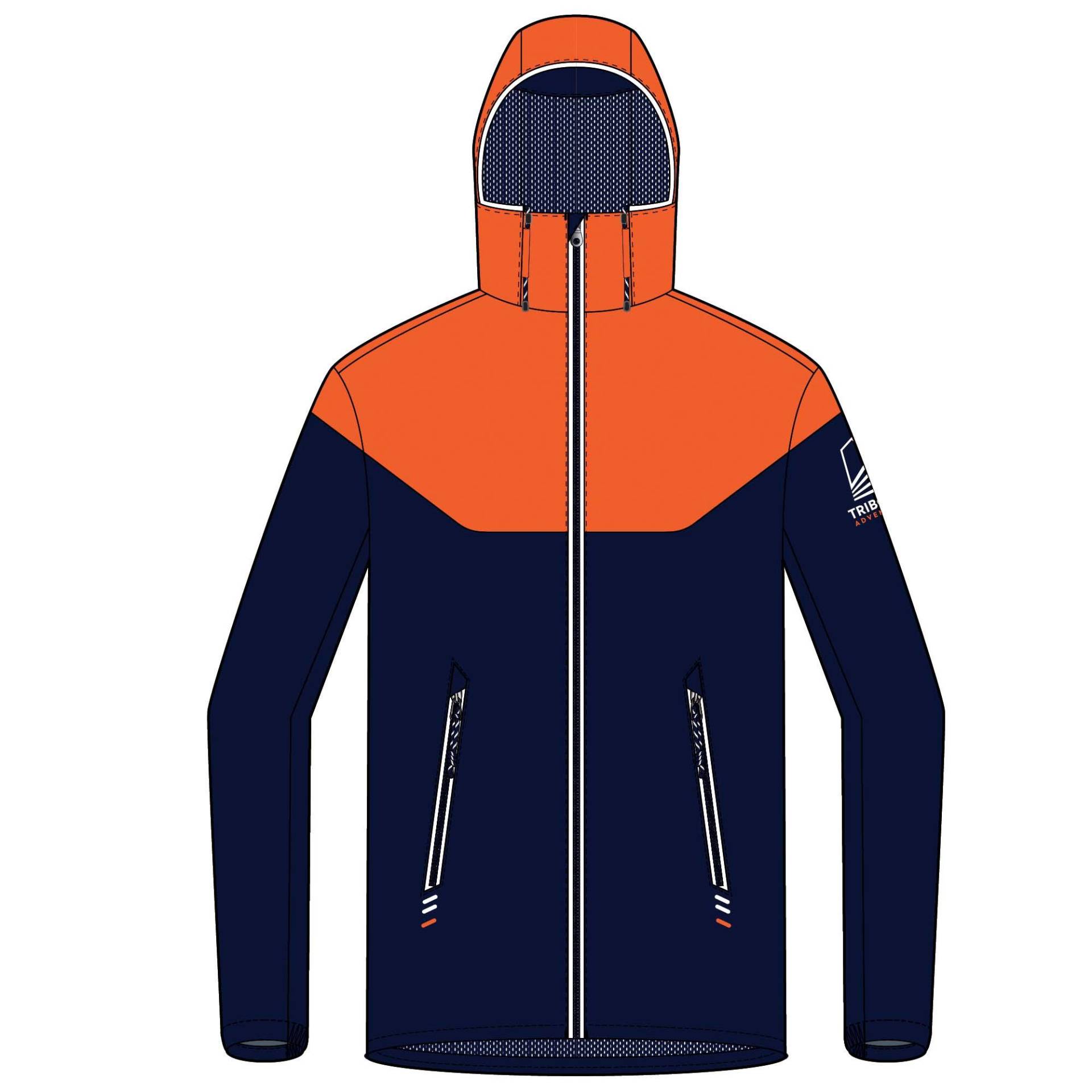 Regenjacke Segeln Herren wasserdicht 100 blau/orange von TRIBORD