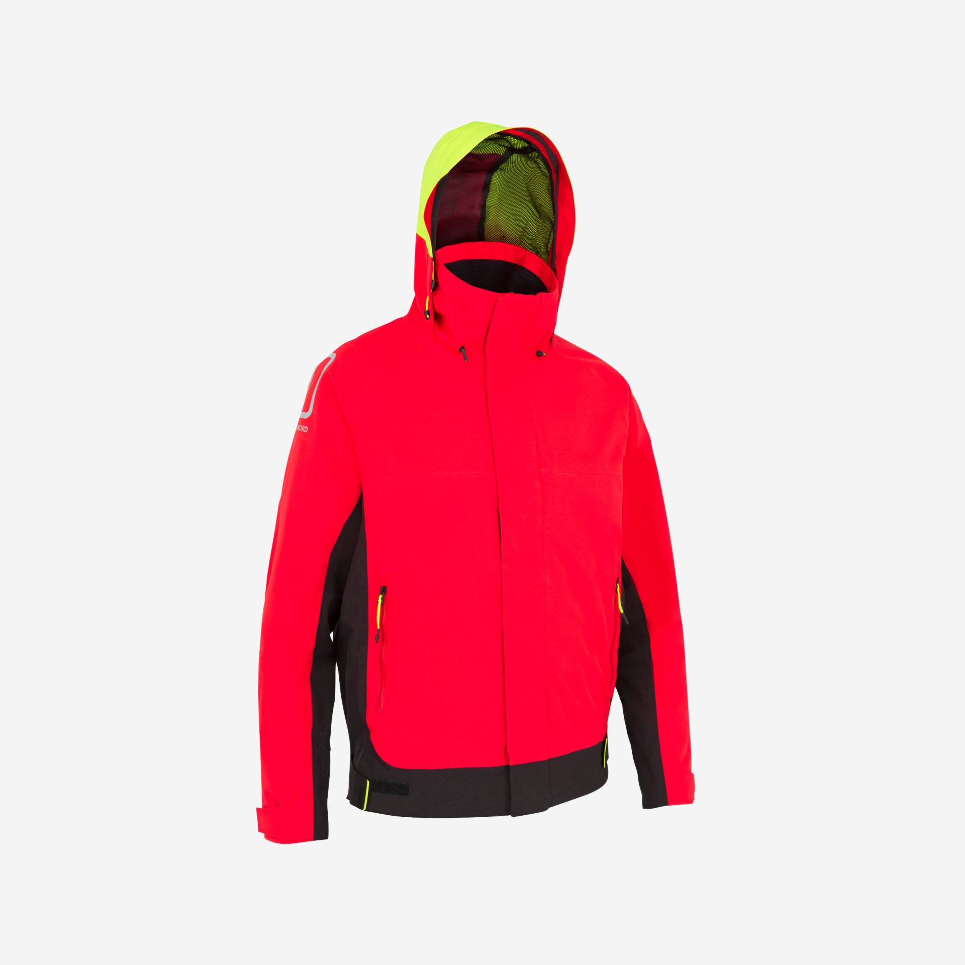 Regenjacke Segeln Blouson Herren 500 rot/schwarz von TRIBORD