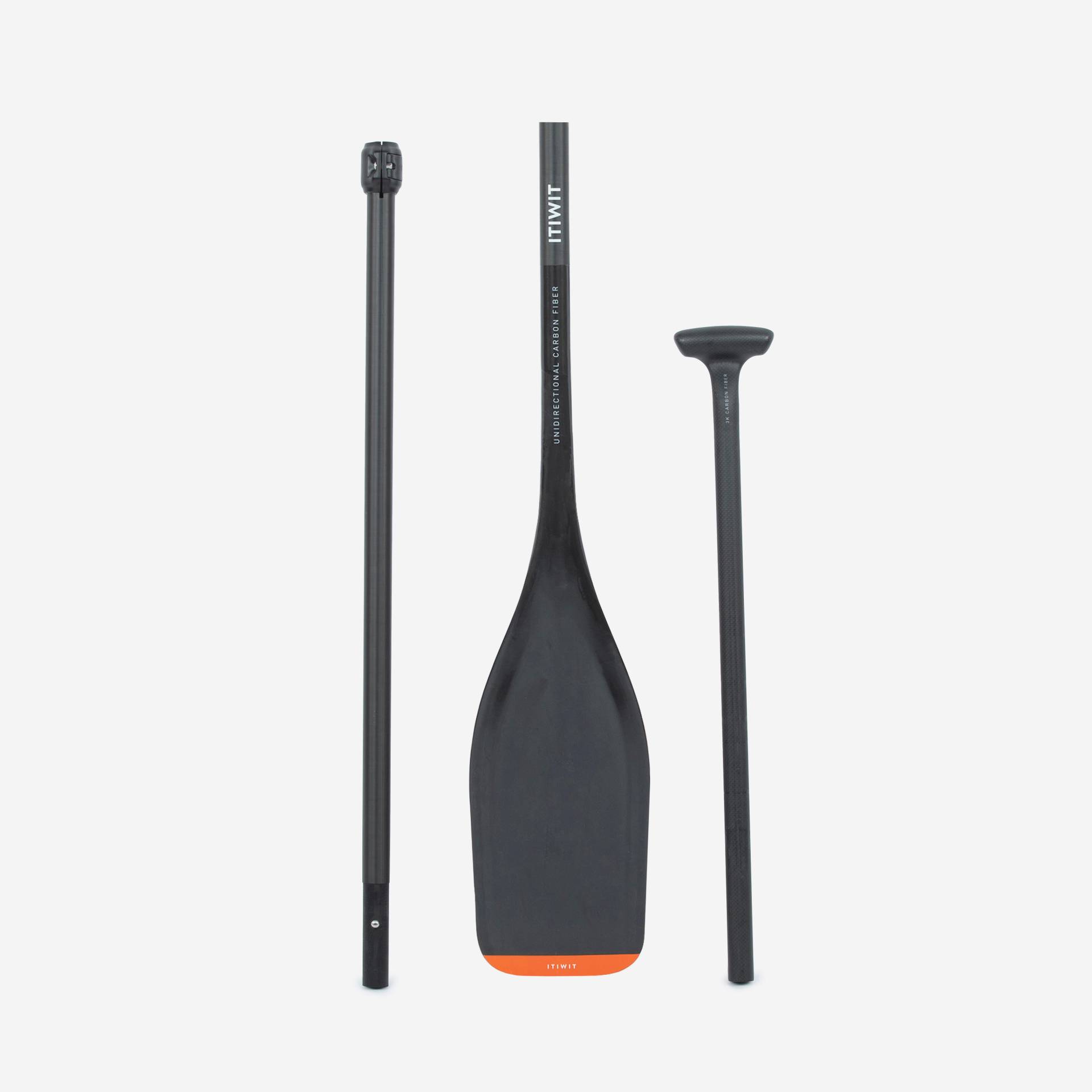 SUP-Paddel Carbon 3-teilig zerlegbar längenverstellbar 165–205 cm - 900 von TRIBORD