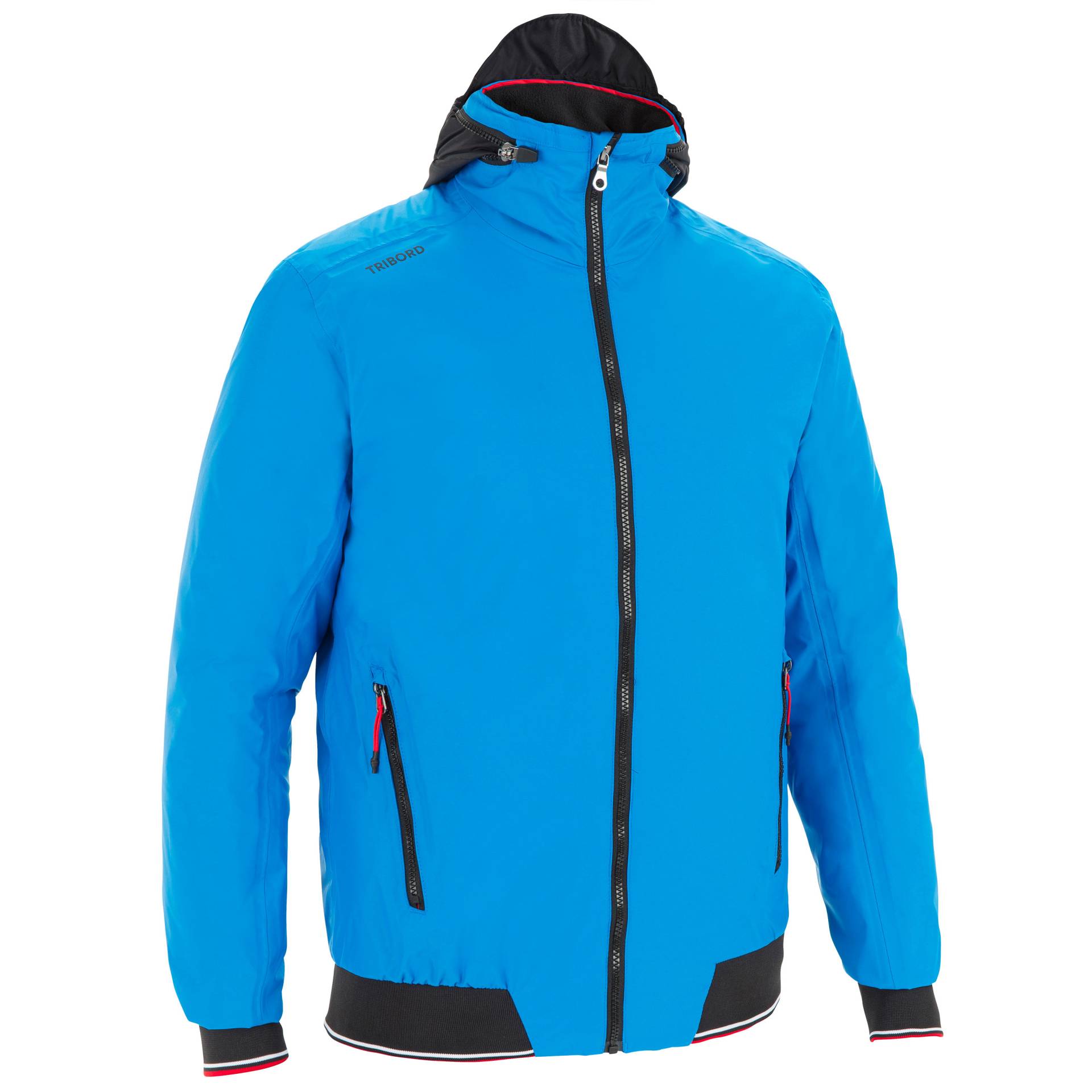 Segeljacke Blouson Herren winddicht wasserdicht Sailing - 100 neonblau von TRIBORD