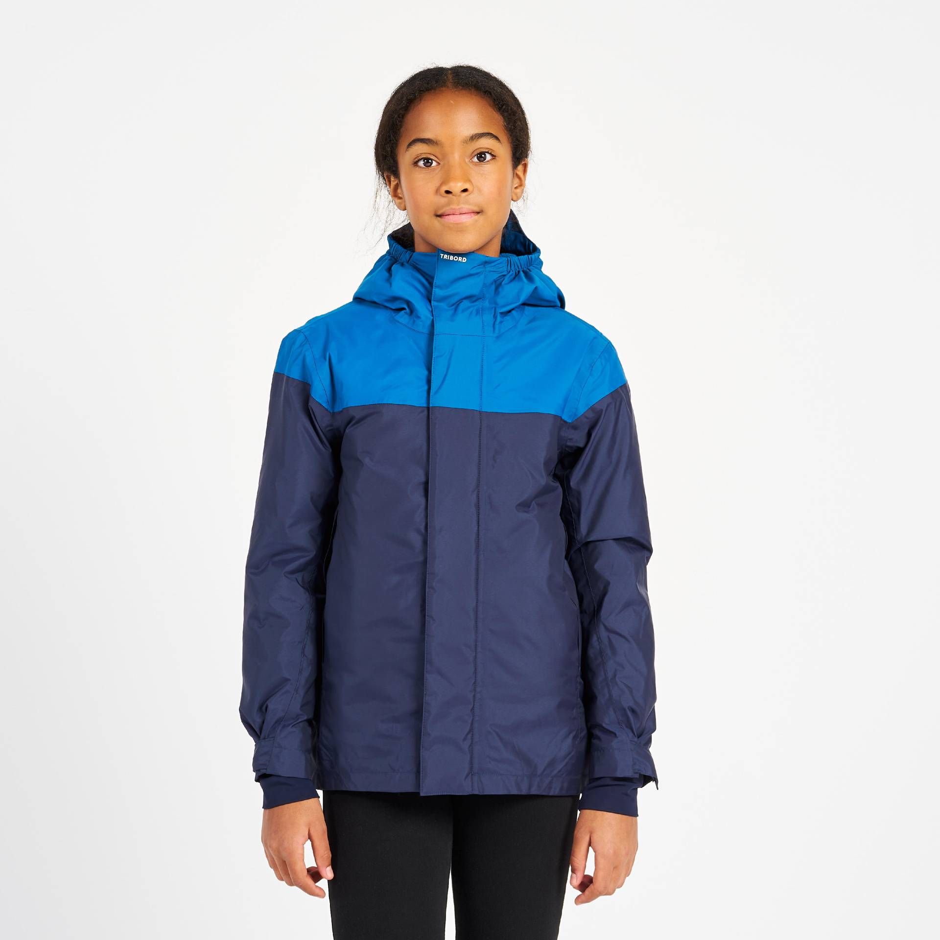 Segeljacke Kinder warm wasserdicht 100 marineblau/blau von TRIBORD